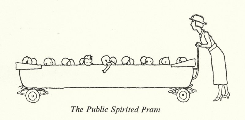 Wózek Publiczny Spirited (lito) autorstwa William Heath Robinson