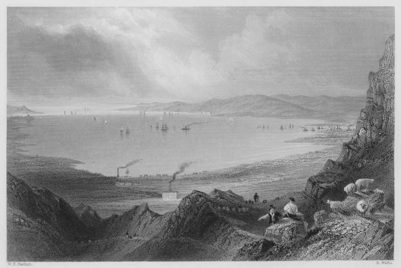 Belfast Lough (grawerowanie) autorstwa William Henry (after) Bartlett