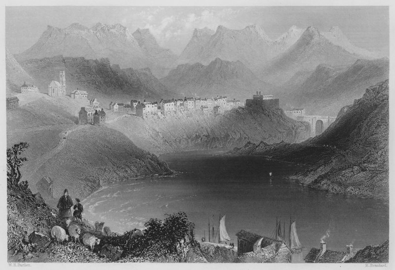 Clifden, Connemara (Grawerowanie) autorstwa William Henry (after) Bartlett
