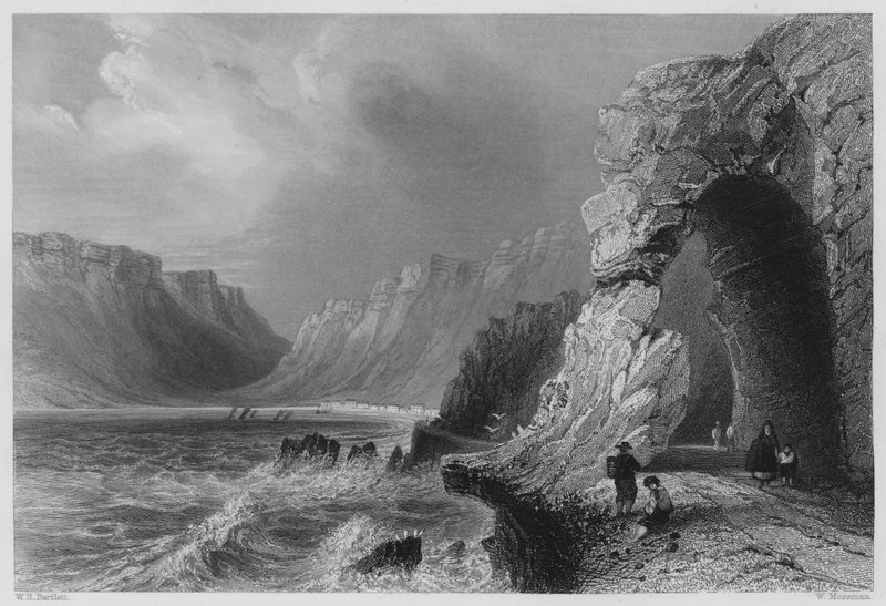 Glenariff, hrabstwo Antrim (grawerowanie) autorstwa William Henry (after) Bartlett