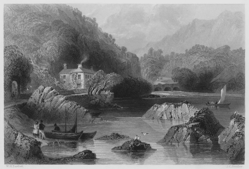 Glengariff Inn (grawerowanie) autorstwa William Henry (after) Bartlett