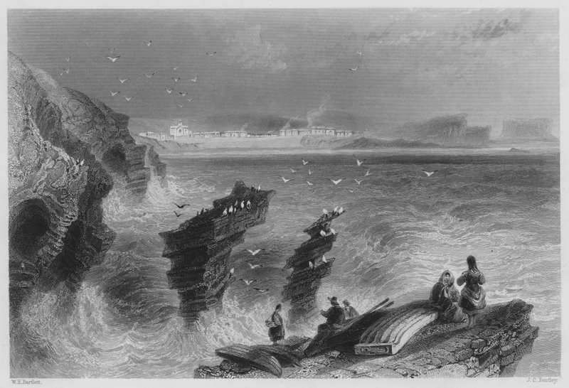 Kilkee, hrabstwo Clare (grawerowanie) autorstwa William Henry (after) Bartlett
