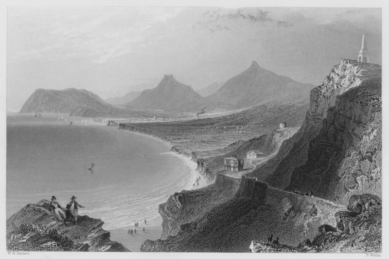 Killiney Bay, Hrabstwo Dublin (grawerowanie) autorstwa William Henry (after) Bartlett