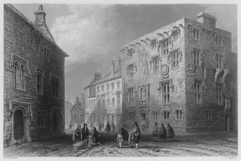 Ulica w Galway (grawerowanie) autorstwa William Henry (after) Bartlett
