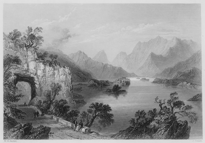 Upper Lake, Killarney (grawerowanie) autorstwa William Henry (after) Bartlett