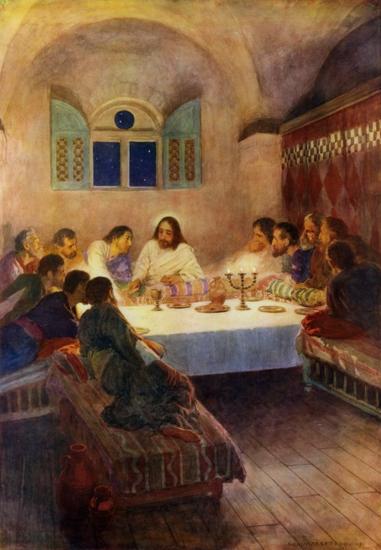 Ostatnia Wieczerza (kolor lito) autorstwa William Henry (after) Margetson