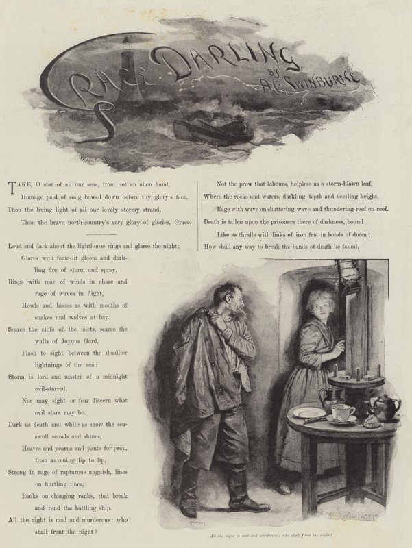 Grace Darling, autor: A C Swinburne autorstwa William Heysham Overend