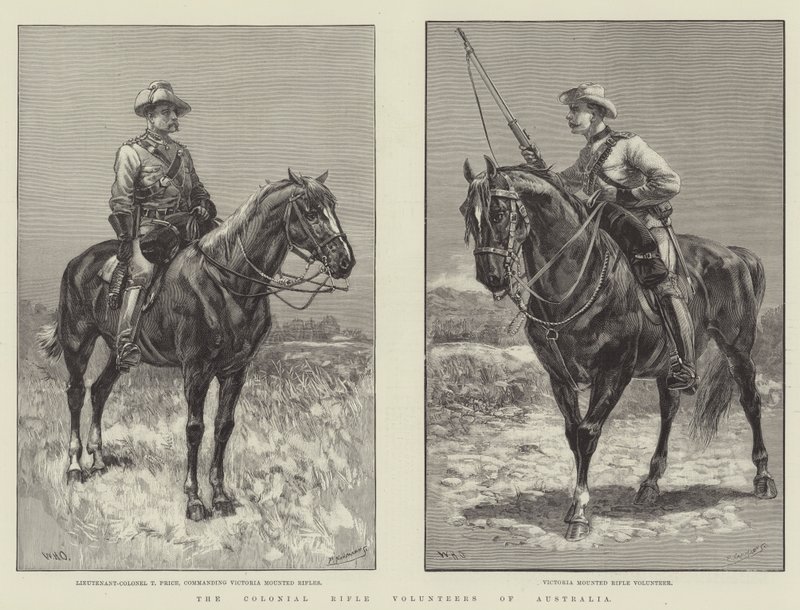 Australijscy Ochotnicy Strzelców Kolonialnych autorstwa William Heysham Overend
