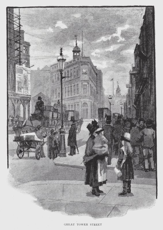 Great Tower Street (lito) autorstwa William Luker