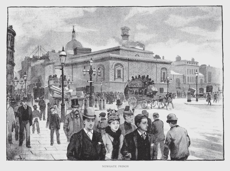 Więzienie Newgate (lito) autorstwa William Luker