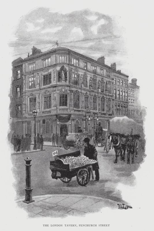 Londyńska Tawerna, Fenchurch Street (lito) autorstwa William Luker