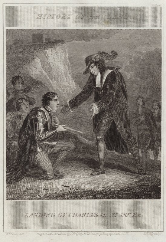 Lądowanie Karola II w Dover autorstwa William Marshall Craig