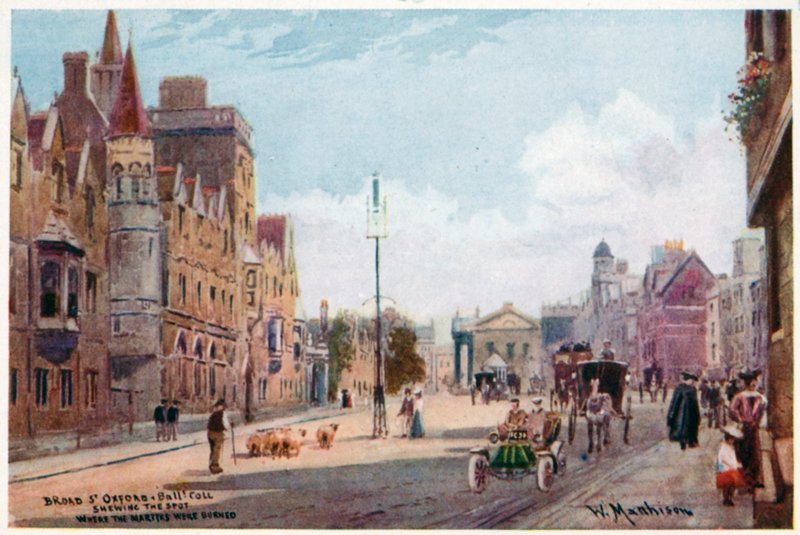 Broad St, Oxford i Balliol College autorstwa William Matthison