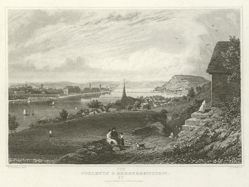 Coblentz i Ehrenbreitstein autorstwa William Tombleson