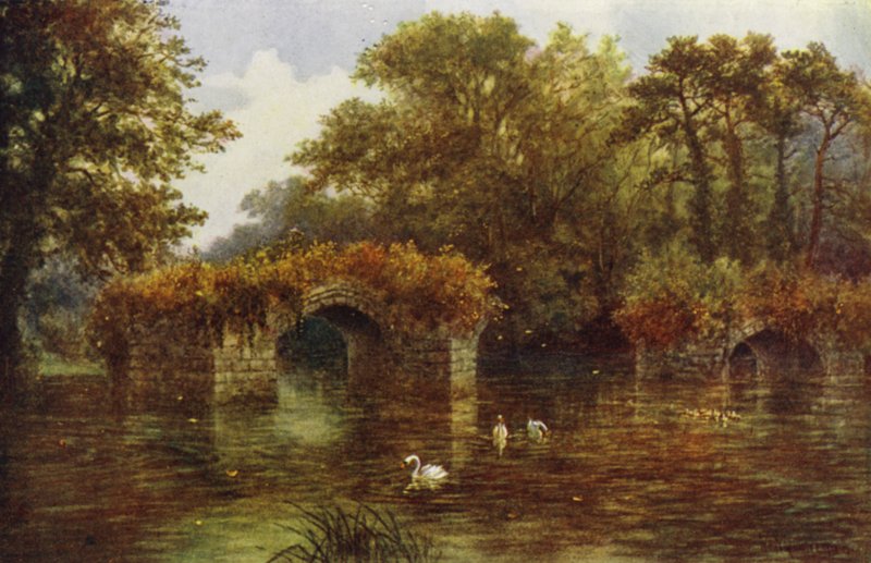 Rzeka Avon, Zamek Warwick (kolor lito) autorstwa William W. Quatremain
