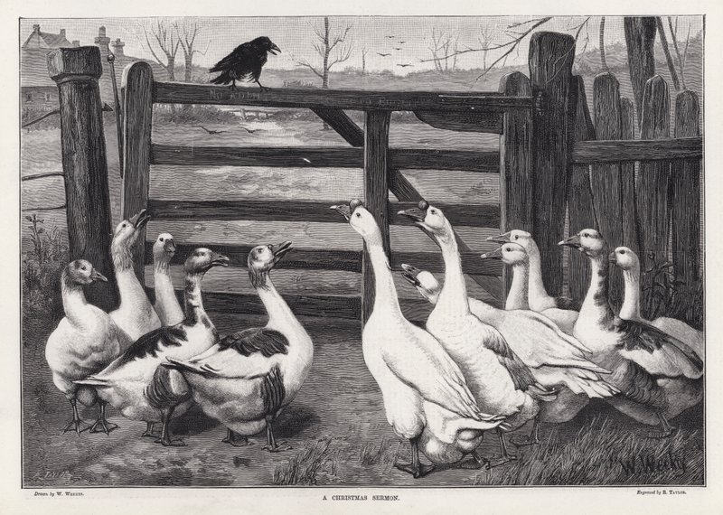 Kazanie wigilijne (rycina) autorstwa William Weekes