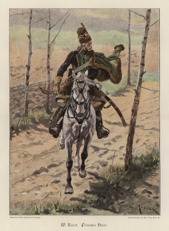 Huzar (kolor lito) autorstwa Wojciech Kossak