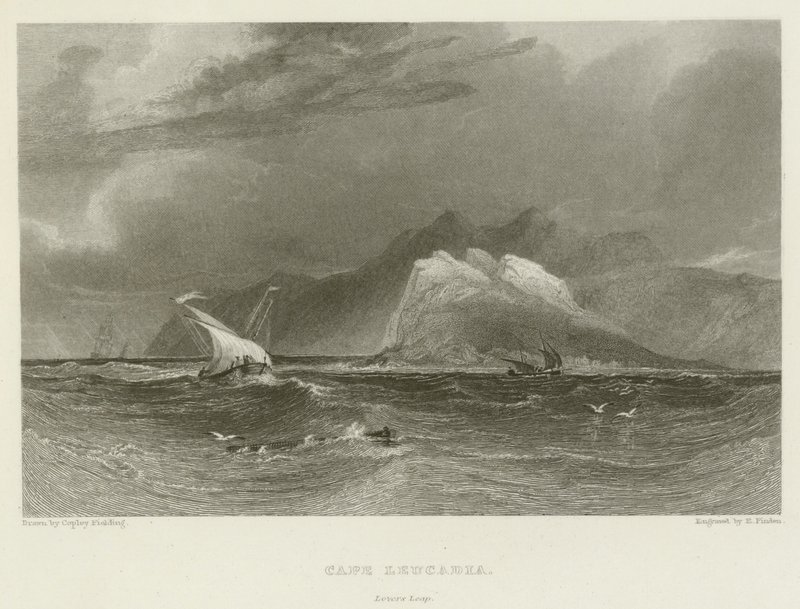 Cape Leucadia, Lovers Leap autorstwa after A.V. Copley Fielding