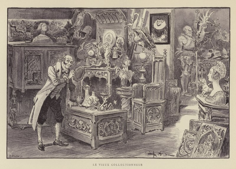 Stary Kolekcjoner autorstwa after Albert Robida