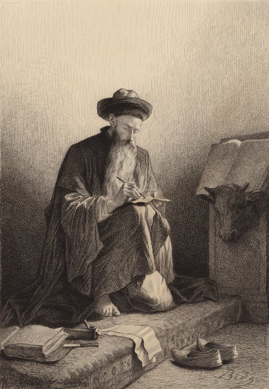 Święty Łukasz autorstwa after Albert Robida