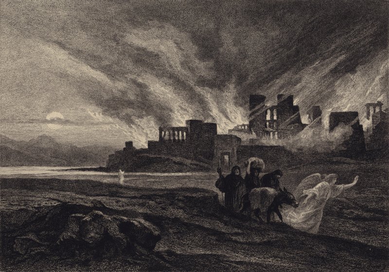 Zniszczenie Sodomy autorstwa after Albert Robida