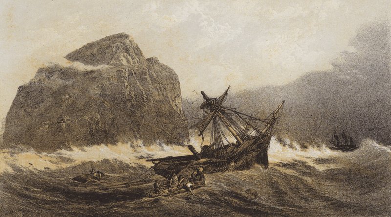 Bass Rock (chromolitho) autorstwa after C. Stanfield