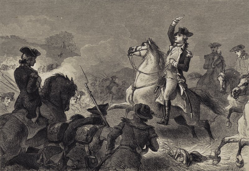 Washington w Monmouth autorstwa after Felix Octavius Carr Darley