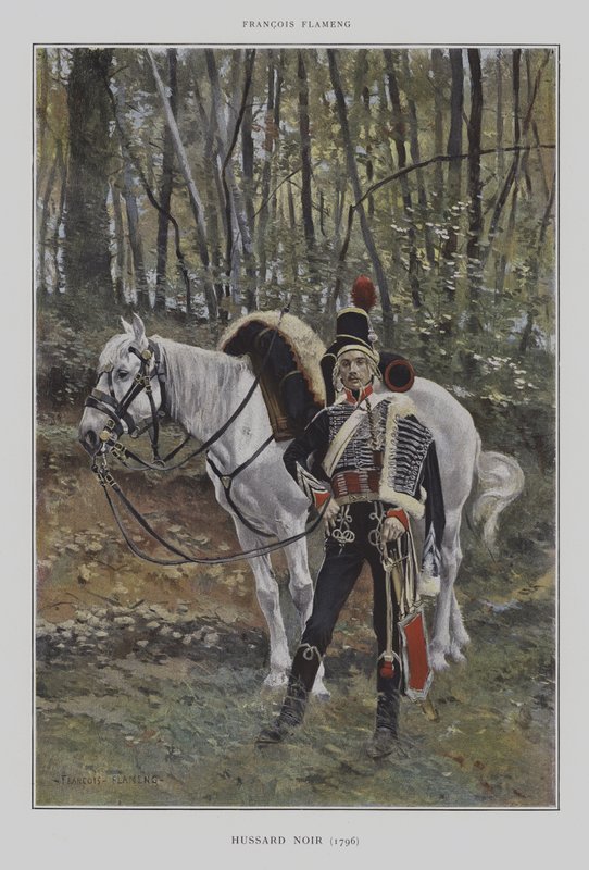 Czarny Hussard (1796) autorstwa after Francois Flameng