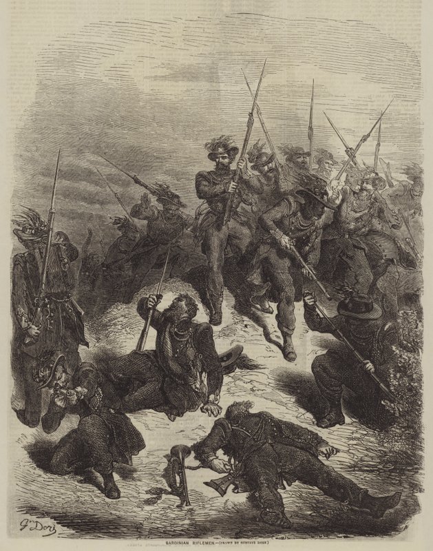 Strzelcy sardyńscy autorstwa Gustave after Dore
