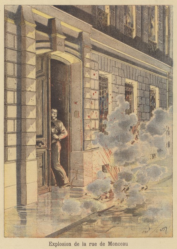 Eksplozja na Rue de Monceau autorstwa after Henri Meyer