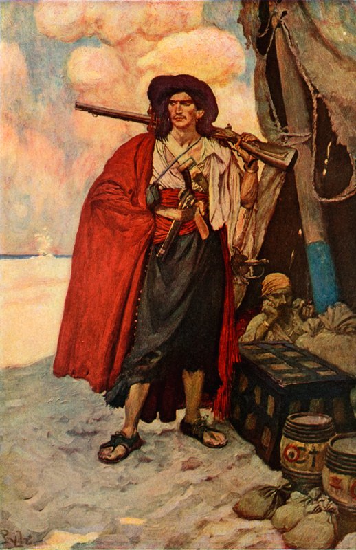 Buccaneer był malowniczym facetem autorstwa after Howard Pyle