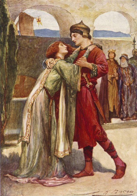 Posthumus i Imogen autorstwa after John Henry Frederick Bacon