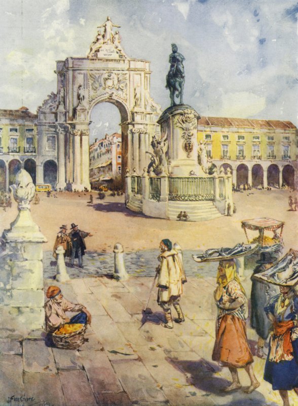 Praca do Commercio, Lizbona autorstwa Joseph (after) Finnemore