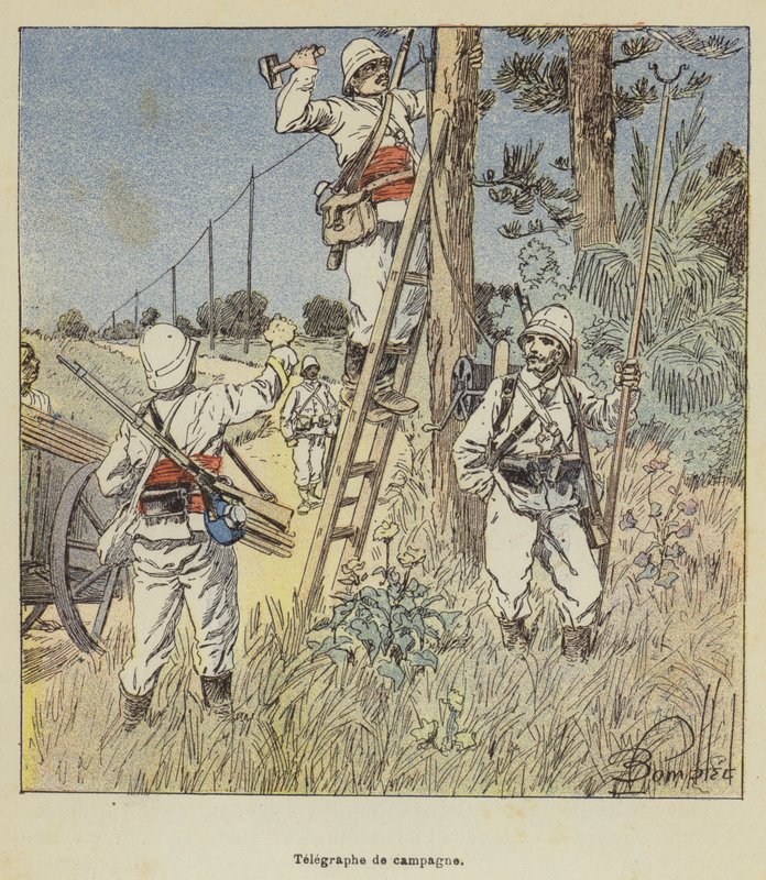 Telegraf Polowy autorstwa after Louis Charles Bombled