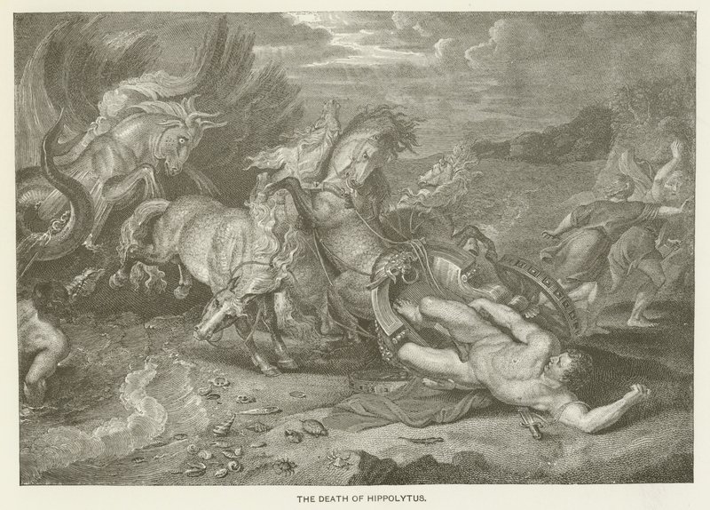 Śmierć Hipolita autorstwa after Peter Paul Rubens