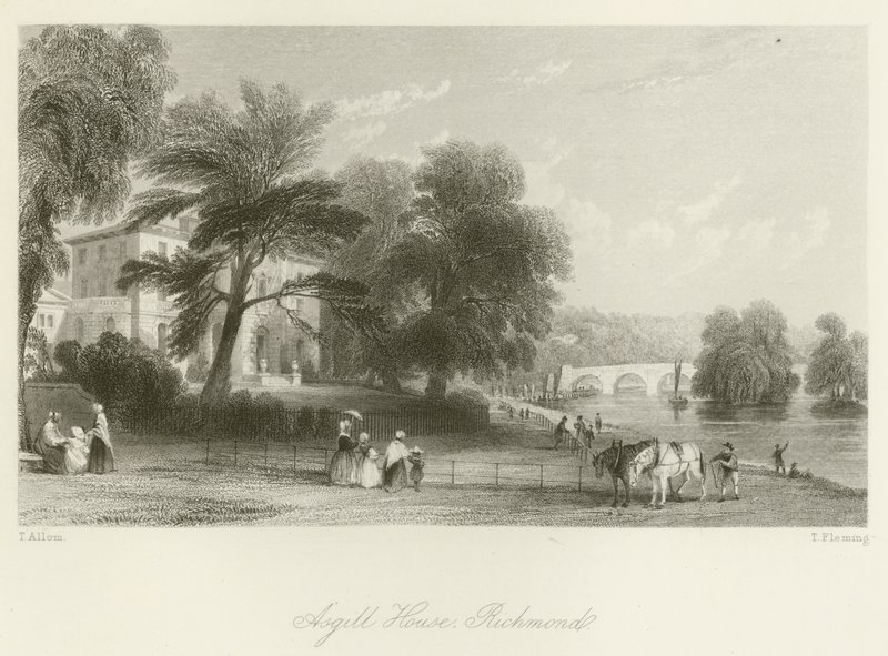 Dom Asgill, Richmond autorstwa after Thomas Allom