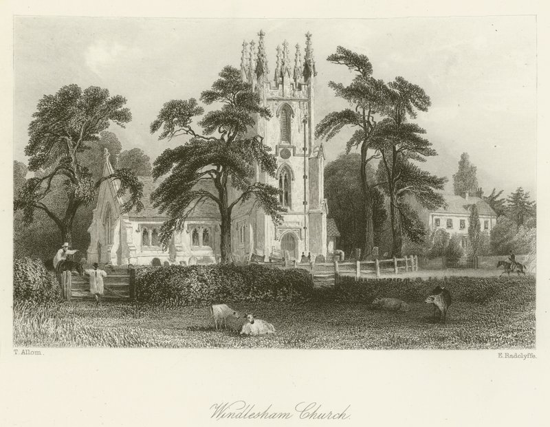 Kościół Windlesham autorstwa after Thomas Allom