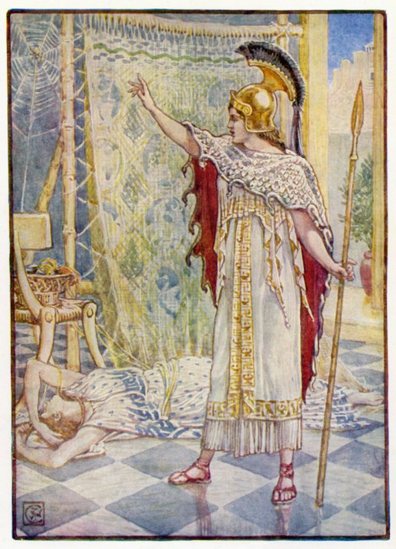 Zmieniła ją w pająka autorstwa after Walter Crane