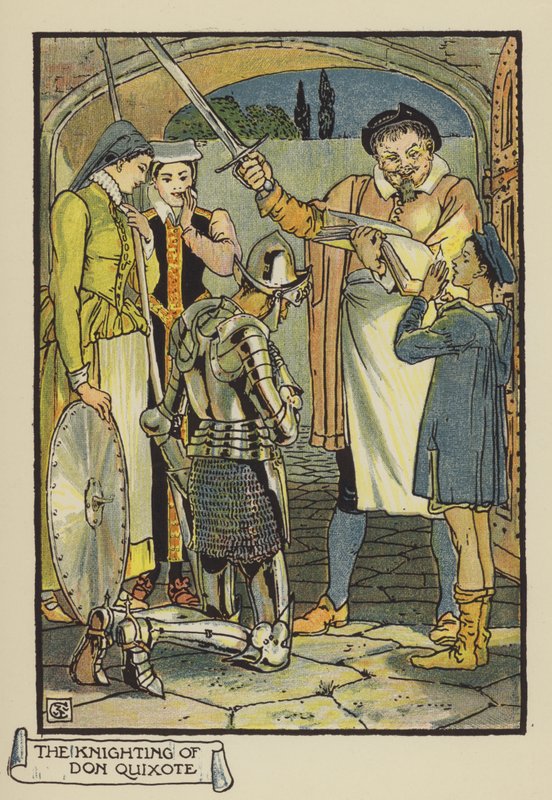 Rycerz Don Kichota autorstwa after Walter Crane